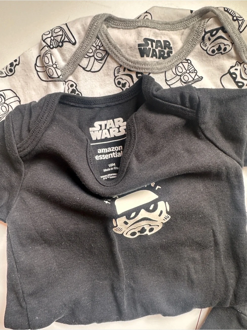 Star Wars Amazon Essentials 4pc Onesies and Pants Set Tiny Trooper Vader 18m